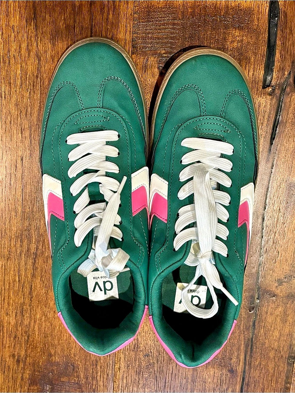 DV Dolce Vita Sybela Retro Sneaker Green & Pink Sneakers